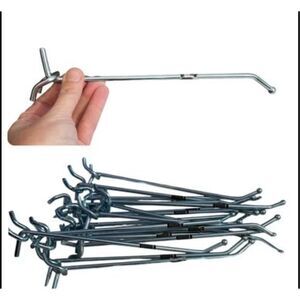 21 Pegboard Hooks Approx‎ 9” 18 With Ball & 3 Without